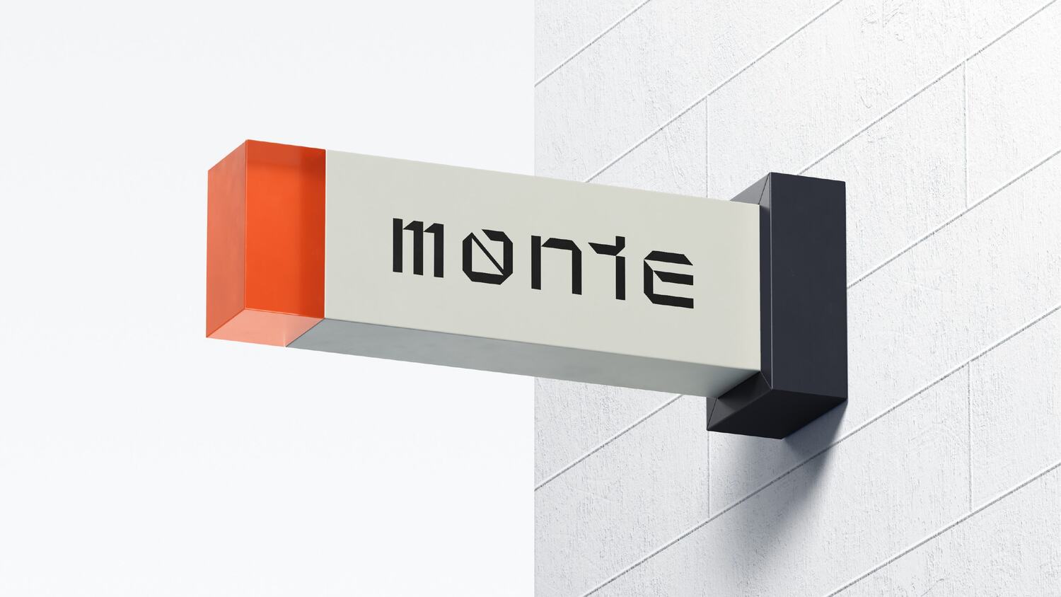 Placa com o logotipo da Monte Construction